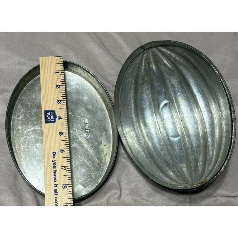 Vingate Antique German August‎ Kreamer Tin Metal Cake Pan Jello mold 1930's